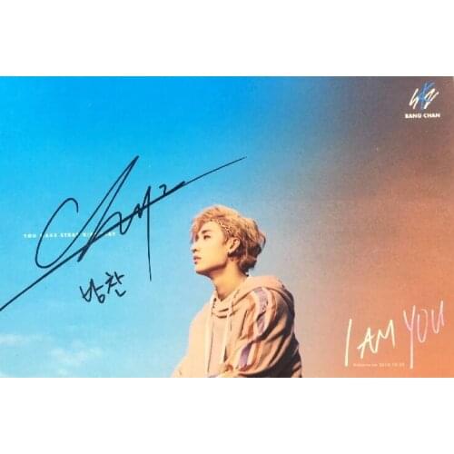 Hand signed Stray Kids Bang Chan autographed photo I AM YOU K-POP 5*7 collection 102018AA