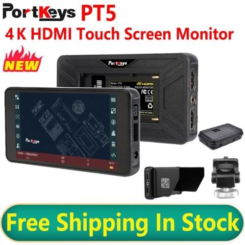 PORTKEYS P6 upgrade/PT5 4k Monitor Thin And Ultra-narrow Bezel 5 Inch IPS Monitor, 3D LUT Touch Screen HDMI Portable Monitors