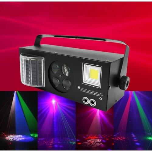 Cool 4in1 Pattern Flash Strobe Laser effects Projector Disco DJ Club Bar KTV Family Party Lights Professional LED stage lighting