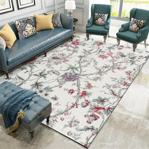 American Country Plain Elegant Flower Flowers Bedroom Living Room Kitchen Bedside Carpet Doormat Carpets for Bed Room