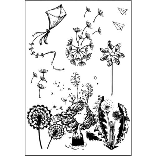 Kite Transparent Clear Silicone Stamp Seal DIY Scrapbooking Coloring Diary Accessories Decor Office School Supplies Stationery