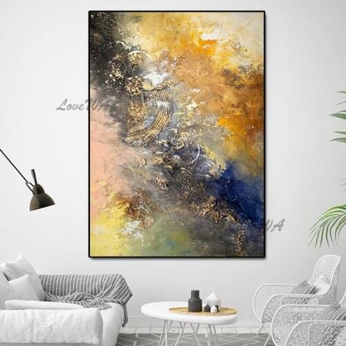 Modern Large Size Colorful Wall Picture For Restaurant New Arrival Home Decoration Wall Art Painting Unframed Abstract Artwork