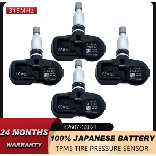4pcs 42607-06011 Tire Pressure Sensor Monitoring System TPMS 315MHz PMV-107J For LEXUS RX Series 2006 2007 2008 2009 2010-2015