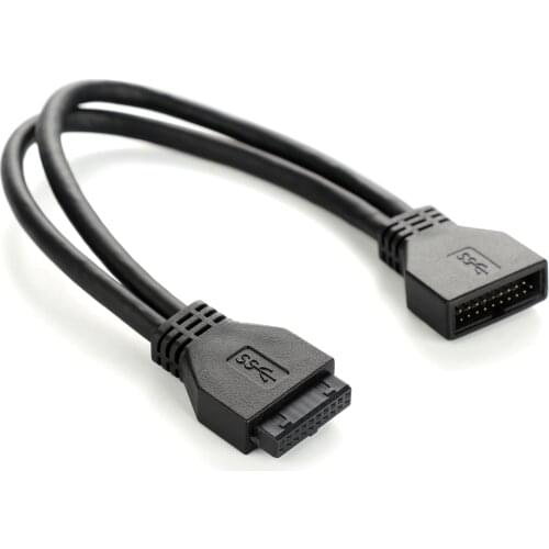 0.3M USB Extension Cable USB3.0 20Pin Female to USB 3.0 20 Pin Male Extension Cable Motherboard Mainboard Cord Extender