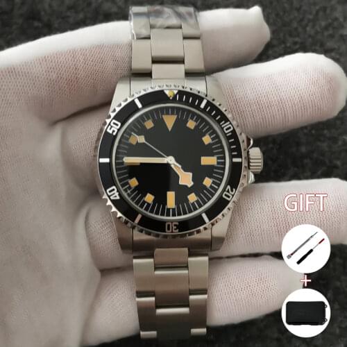 Vintage 1960 Watch NH35/NH38 Automatic Movement Mechanische Retro-Uhr Montre mécanique rétro Green Luminous Retro Dial 120clicks