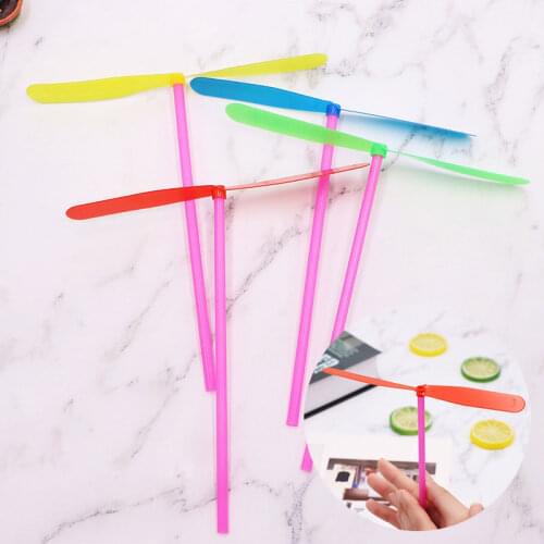 10pcs random Novelty Plastic Bamboo Dragonfly Propeller Baby Kids Outdoor Toy Tradition Classic Nostalgic Toys Flying Arrows