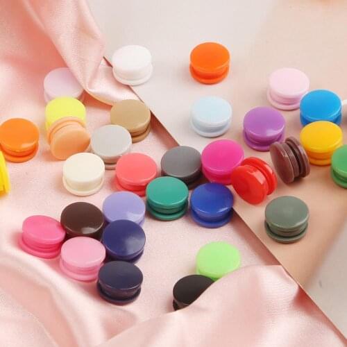 100set/bag Plastic Snap Button Stud Fastener Snap Pliers Clothes Clips Round Baby Resin Snap Button Garment Accessories