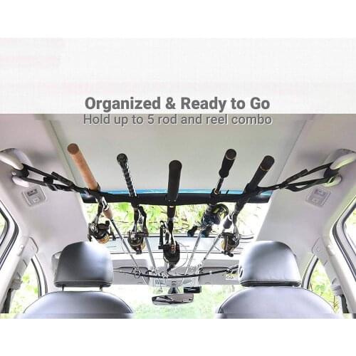 2pcs Fishing Vehicle Rod Carrier Rod fishing rod holder for car Belt Strap With Tie Suspenders Wrap Fishing Tackle