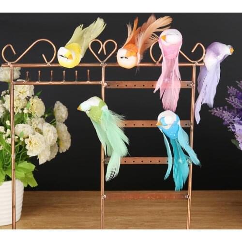 6/24PCS Artificial Foam Feather Lifelike Beads Simulation Bird DIY Party Ornament Props Home Garden Wedding Home Decoration
