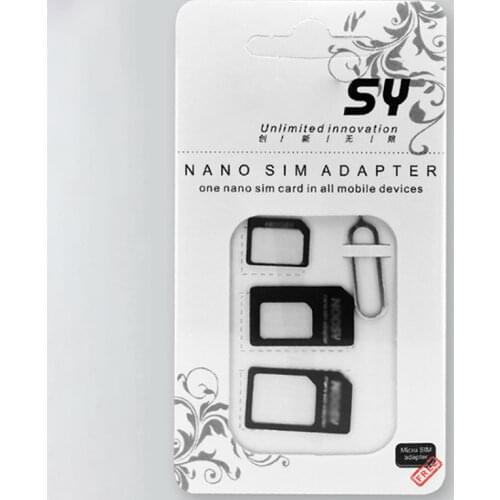 1 Set Micro Nano SIM Card Holder Mobile Phone SIM Card Tray Adapters With Card Pin, Universal Smartphone Number SIM Holder Set