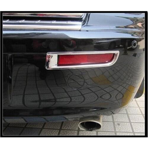 Car styling 2PCS/SET For 2008-2016 Mitsubishi Lancer/Lancer X/Lancer Evo Chrome Rear Fog Light Lamp Cover Trim