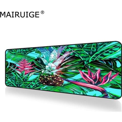 Mouse Pad Large Banana Leaf Tropical Rainforest MousePad XXL Cactus Green Leaf Landscape DIY Custom Gaming Desk 80x30/90x40cm