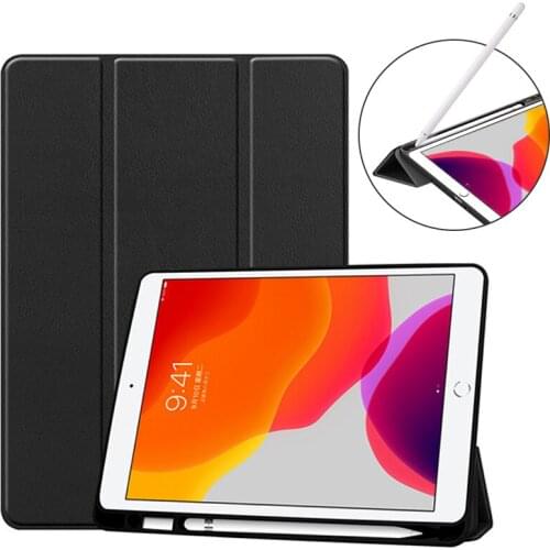 Tablet Case for apple iPad 10.2 2019 Case for iPad 10.2 7th Generation with Pencil Holder soft TPU funda capa+screen protector
