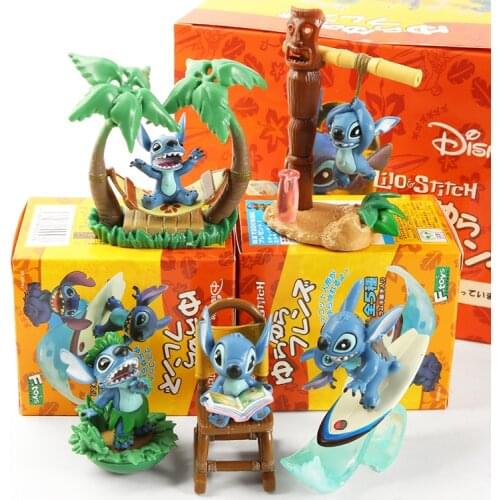 Disney movie figures Lilo & Stitch Stitch Scrump Happiness Moment PVC Statue action figure Collectible anime Model Toy Doll Gift