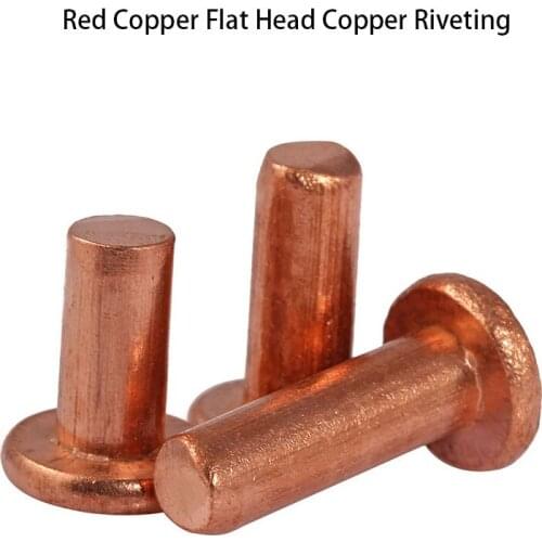 GB867-86 solid copper rivets solid copper rivets flat head copper riveting M2.5 100PCS