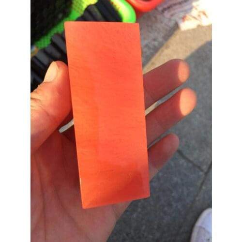 Artificial crystal red melting stone cuboid swing pieces, red cuboid column home decoration