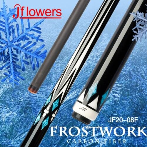 Jflowers Billiard Pool Cue Carbon Fiber Shaft 148cm 12.2mm Pigskin Tip Cue Stick Kit African Ebony With White Tube 11Teeth Joint