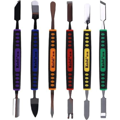 Kaisi 6in1 Dual Ends Metal Crowbar Combination Tools For iPhone iPad Tablet Phone Prying Teardown Opening Repair Hand Tools Kit