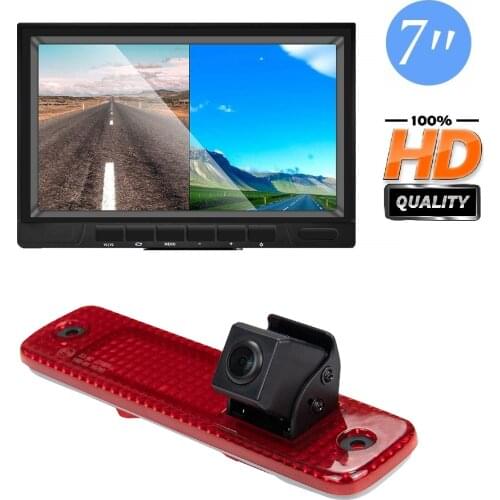Misayaee HD 3rd Brake Light Camera (E9) for Ford Transit 2006-2013 with 7'' monitor, Rear view camera Reversing Packing Camera