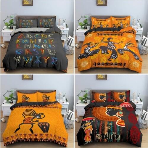 Ethnic Dance Duvet Cover Set Beautiful Black Woman Bedding Set Comforter Cover With Pillowcase 2/3 PCS King Queen Size Bed Set