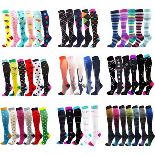 Men Women Compression Socks Fit For Sports Health Compression Socks For Anti Fatigue Knee High Stockings For Varicose Veins