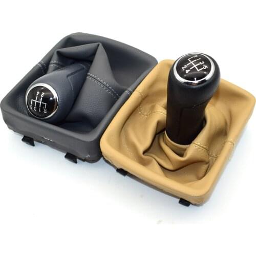 For Audi A6L New Auto Car 5 Speed Gear Shift Knob Leather Dust Cover Gear Shift Lever Handle Handball with Dust Cover