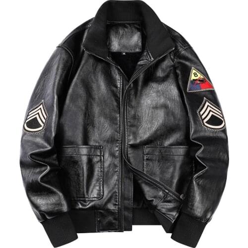 Mcikkny Mens Pu Biker Leather Jackets And Coats Military Cargo Motorcycle Outwear Tops Spring Autumn Plus Size M-6XL