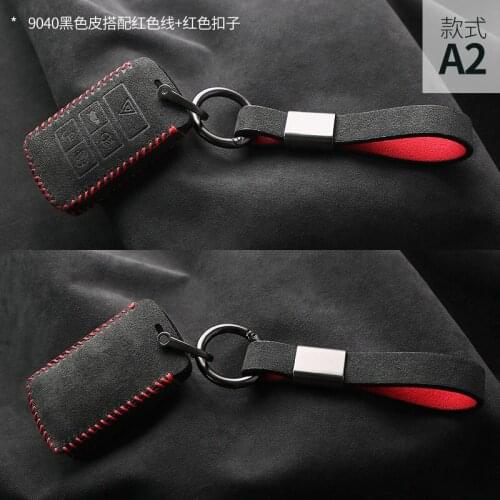 Turn Fur Leather Car Remote Key Cover Key Case For Land Rover Range Rover Evoque Discovery Sport 5 2018 2019 2020