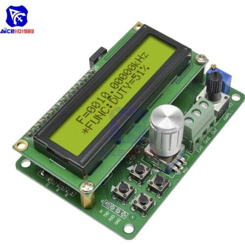 Diymore FYE050 DDS Signal Generator Module 0-50kHz Frequency Meter 1602LCD Rotary Switch Potentiometer 5.5x2.1mm DC Power Plug