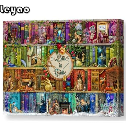 "a stitch in time aimee stewart "Full Diamond Painting cross stitch kits art Cartoon 3D paint by diamond embroidery fantasy art