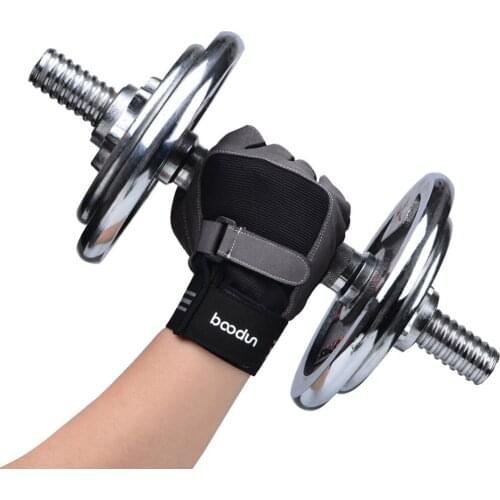 Non-slip Half Finger Gloves / Wrist Wrap Support for Gym Workout, Fitness Training, Weight Lifting