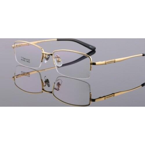 Width-144 new ultra light titanium eyeglass frames men IP electroplated spectacle optical reading glasses holder male oculos