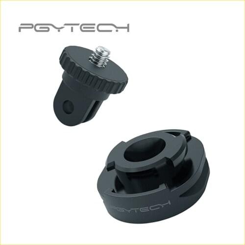 Original PGYTECH Tripod Adapter with 1/4 Screw For Sport Camera DJI Osmo Action GoPro Hero 9 Go Pro Gopro9 Accessories