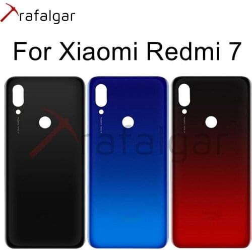 For Xiaomi Redmi 7 Back Battery Cover Rear Door Housing Case With Camera Lens Frame Holder Replace For Redmi 7 Battery Cover