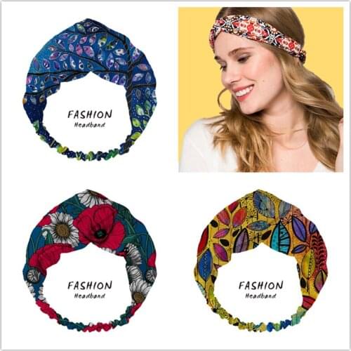Women Girls four seasons Hair Bands Submarine fishPrint Headbands Turban Bandage Bandanas HairBands Hair Accessories Headwrap