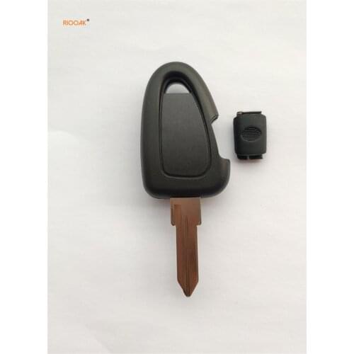 RIOOAK 5pcs 1 Side Button Uncut GT15R Blade Replacement Remote Car Key Cover Case Auto Key Shell for Fiat Iveco No Battery Clamp