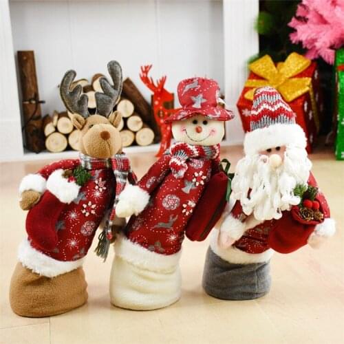 Christmas Decorations Santa Claus Snowman Reindeer Plush Doll Toy Christmas Tree Decoration Gnome Doll Home Decor Navidad 2022