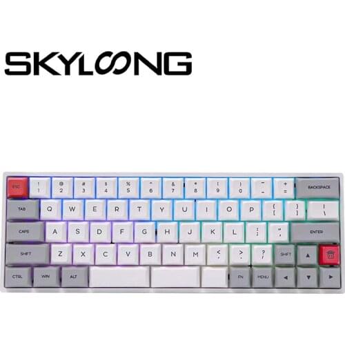 Skyloong SK66s Teclado Mecánico Mini Keycap Bluetooth Gaming Keyboard Usb Mini Pc White/Pink Keycaps 60% Keyboard For MAC/Win