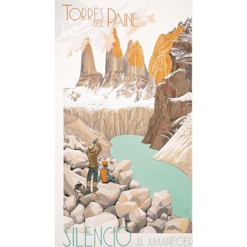 TORRES PAINE SILENC Vintage Retro Travel Railways Photo Art Film Print Silk Poster for Your Home Wall Decor 24x36inch