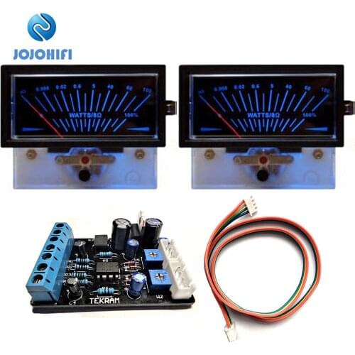 2pcs TN-73HS High-precision VU Meters + 1pcs Driver Board DB Table Head Tube Amp Power Discharge Flat Table Mixer w/Backlight