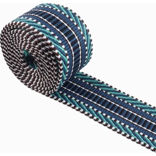 1.5" Retro Ethnic Style Striped Cotton Webbing dog clasp webbing Polyester Canvas for Leash Strap Backpack handbag garment Belt