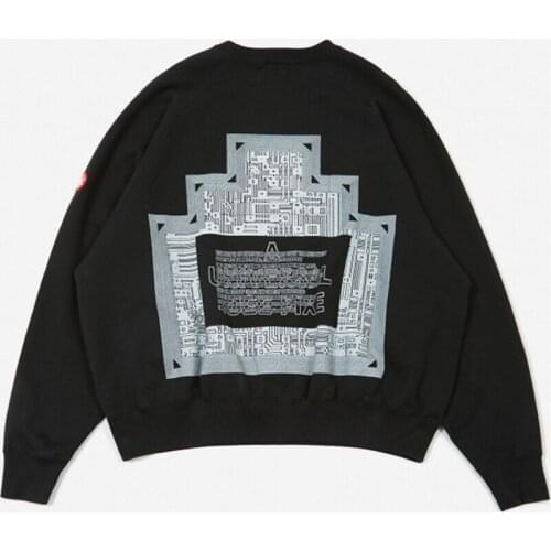 2021 Autumn Street Long Sleeve Oversize Black Womens Hoodies Sweatshirt Y2K Gothic Pringed Loose Pullover Daily Female Clothing