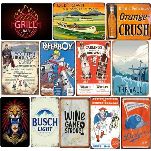 Tin Sign Funny Cartoon Game Poster Shabby Metal Plates Decorative Plaques Bar Garage Home Decor Vintage Pin Up Art Wall Signs