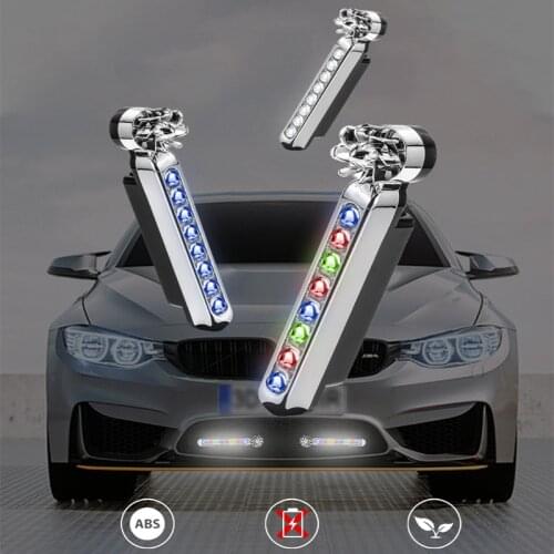 1X 3-Color Wind Energy LED Lights Wireless Lamp No Need External Power Paste install For Lada Ford All Vehicle Car styling Refit