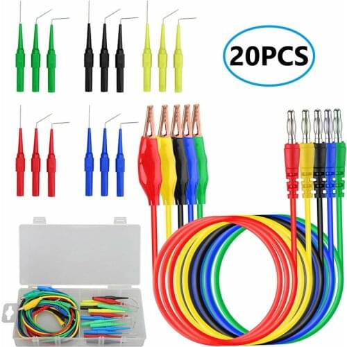 20PCS Identified Test Probes SG Test Tool Aid 23500 Back Probes Kit For Car Automotive Repairing Testing 5 Colors