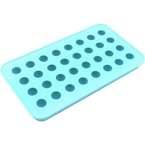 32 Grids Food Grade Silicone Ice Tray Home DIY Ice Cream Mold Round Shape Ice Cream Maker Kitchen Bar Tools Random New