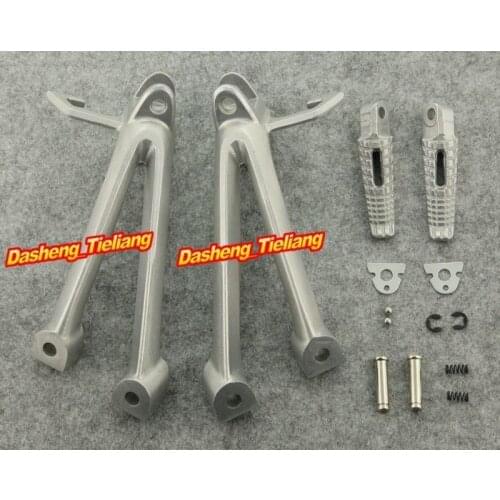 Aluminum Passenger Rear Foot Pegs Footrest Brackets for SUZUKI 06 07 GSXR 600 750 K6, Motorcycle Spare Parts Accessory