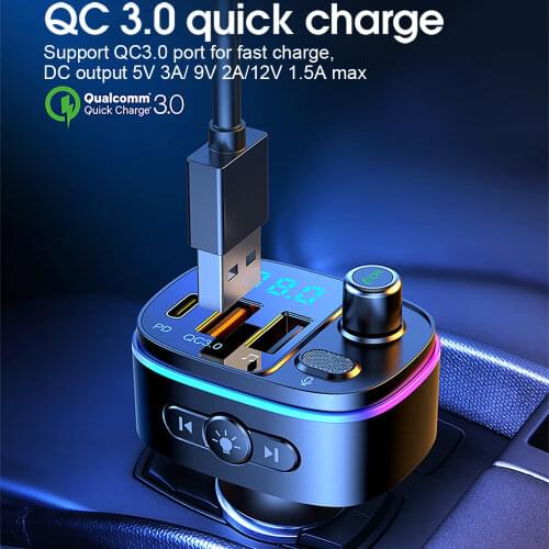 Quick Dual USB Car Phone Charger LED Display Mini Fast 5V QC3.0 Digital Display Universal for Samsung Huawei Iphone 11 8 Plus