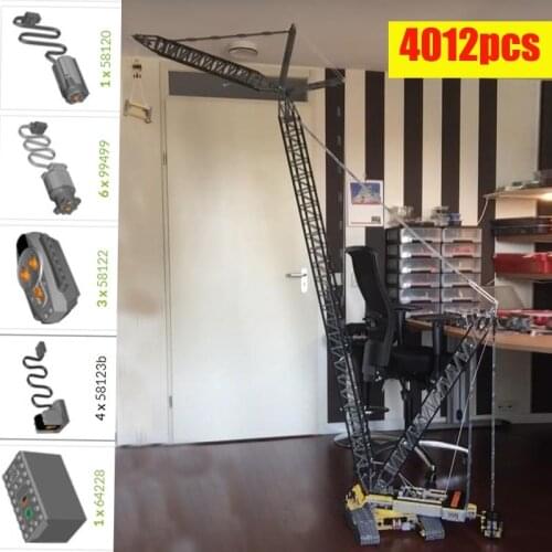 NEW HighTechHigh-Tech Tower Crane LR 13000 Crawler Crane Building Blocks Bricks Parts Kit Remote Control Assembly DIY Toys Gifts