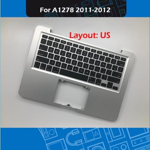 Laptop A1278 Topcase with US keyboard For Macbook Pro 13" A1278 Top Case Palmrest Replacement 2011 2012 Year EMC2419 2555 2554